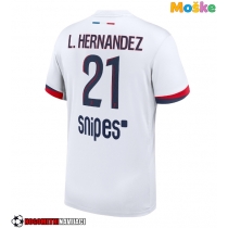 Moške Nogometnih dresov Paris Saint-Germain Lucas Hernandez #21 Gostujoči 2025-26 Kratki rokavi